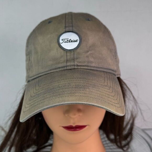 Titleist #1 Ball in Golf Embroidered Adult Baseball Cap Hat Tie Dye Tan - Picture 1 of 8
